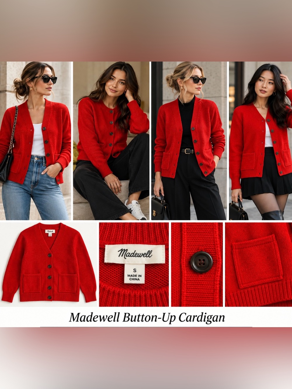 Madewell Red Cardigan